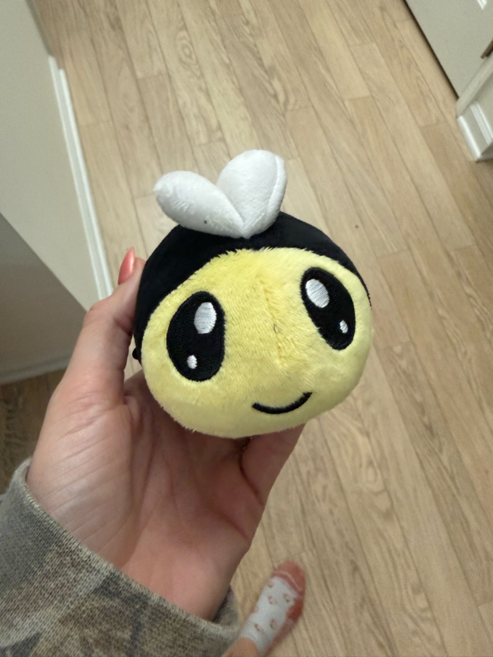 Plush Bee bag clip accessory - Yellow and Black